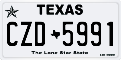 TX license plate CZD5991