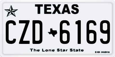 TX license plate CZD6169