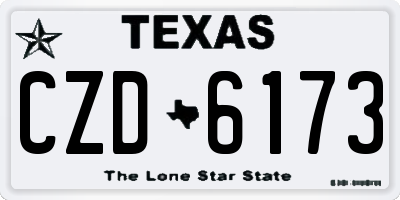 TX license plate CZD6173
