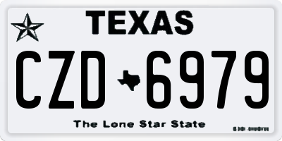 TX license plate CZD6979