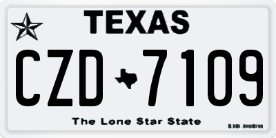 TX license plate CZD7109