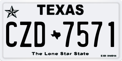 TX license plate CZD7571