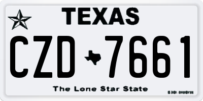 TX license plate CZD7661