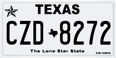 TX license plate CZD8272