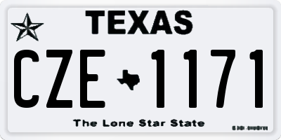 TX license plate CZE1171