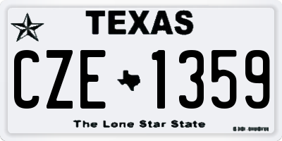 TX license plate CZE1359