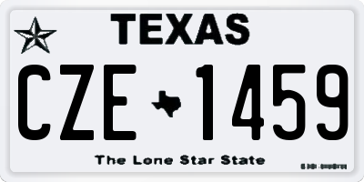 TX license plate CZE1459