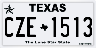 TX license plate CZE1513