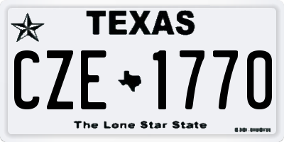 TX license plate CZE1770