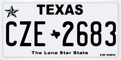 TX license plate CZE2683