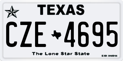 TX license plate CZE4695