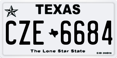 TX license plate CZE6684