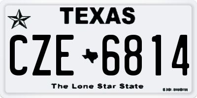 TX license plate CZE6814