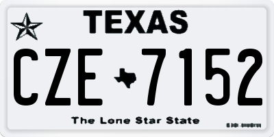 TX license plate CZE7152