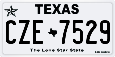 TX license plate CZE7529