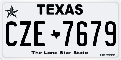 TX license plate CZE7679