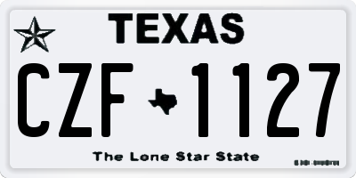 TX license plate CZF1127