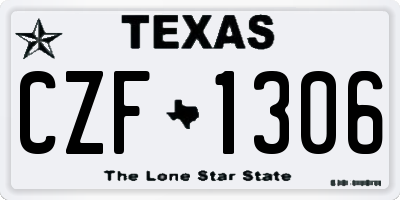 TX license plate CZF1306