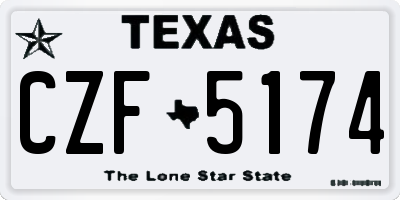 TX license plate CZF5174