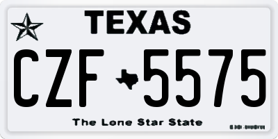 TX license plate CZF5575