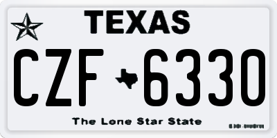 TX license plate CZF6330