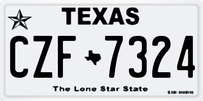 TX license plate CZF7324