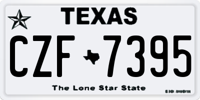 TX license plate CZF7395