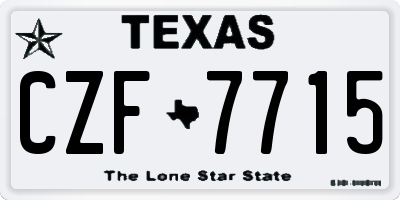 TX license plate CZF7715