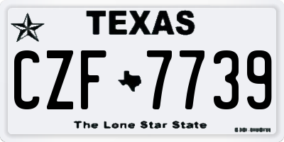 TX license plate CZF7739