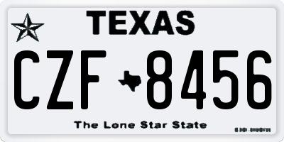 TX license plate CZF8456