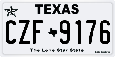 TX license plate CZF9176