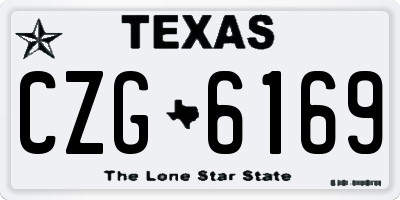 TX license plate CZG6169