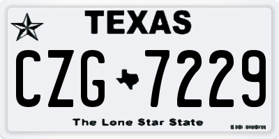 TX license plate CZG7229