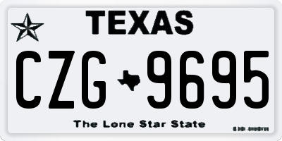 TX license plate CZG9695