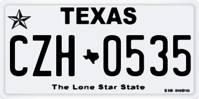 TX license plate CZH0535