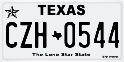 TX license plate CZH0544