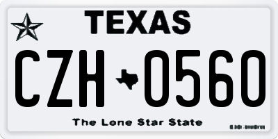 TX license plate CZH0560
