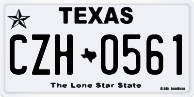 TX license plate CZH0561