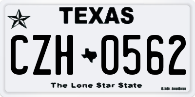 TX license plate CZH0562