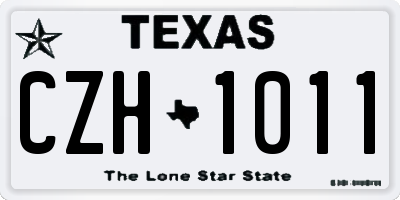 TX license plate CZH1011