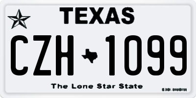 TX license plate CZH1099