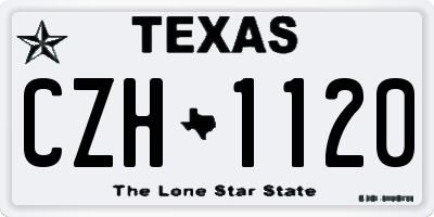 TX license plate CZH1120