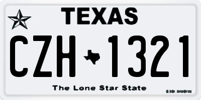 TX license plate CZH1321