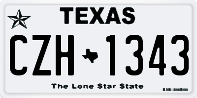 TX license plate CZH1343