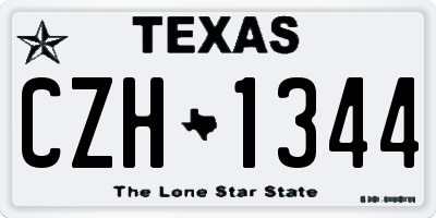 TX license plate CZH1344