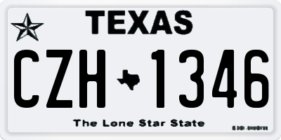 TX license plate CZH1346