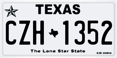 TX license plate CZH1352