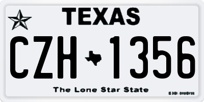 TX license plate CZH1356