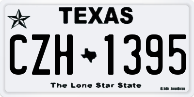 TX license plate CZH1395