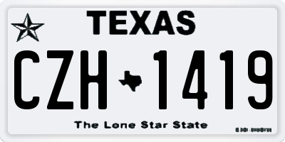 TX license plate CZH1419